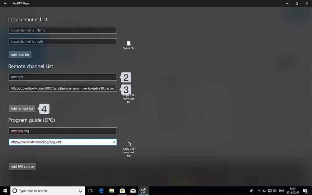 IPTV auf Windows-PC einrichten – Schritt 4