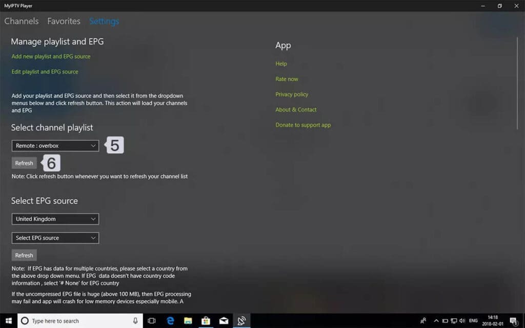 IPTV auf Windows-PC einrichten – Schritt 5